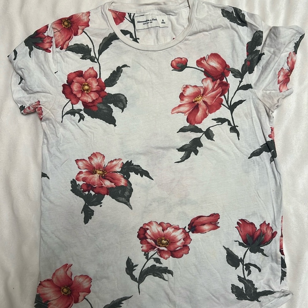 Abercrombie Red Flower Shirt